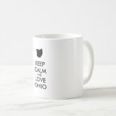 オハイオ保州のカスタマイズ可能なCALMとLOVE コーヒーマグカップ (正面右)