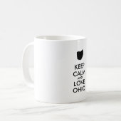オハイオ保州のカスタマイズ可能なCALMとLOVE コーヒーマグカップ (正面左)