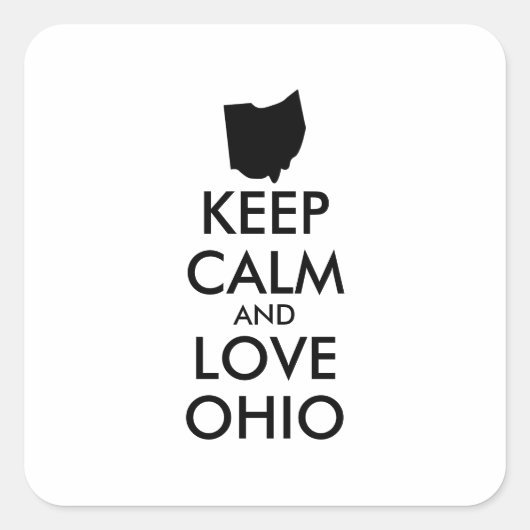 オハイオ保州のカスタマイズ可能なCALMとLOVE スクエアシール (正面)