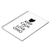 オハイオ保州のカスタマイズ可能なCALMとLOVE ノートブック (左側)