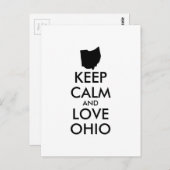 オハイオ保州のカスタマイズ可能なCALMとLOVE ポストカード (正面/裏面)