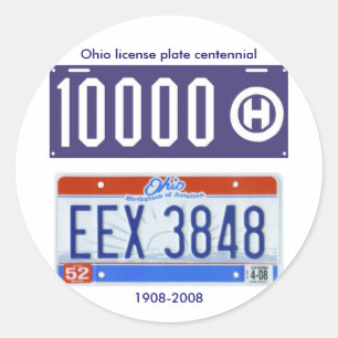 オハイオ免許プレート100年 ラウンドシール