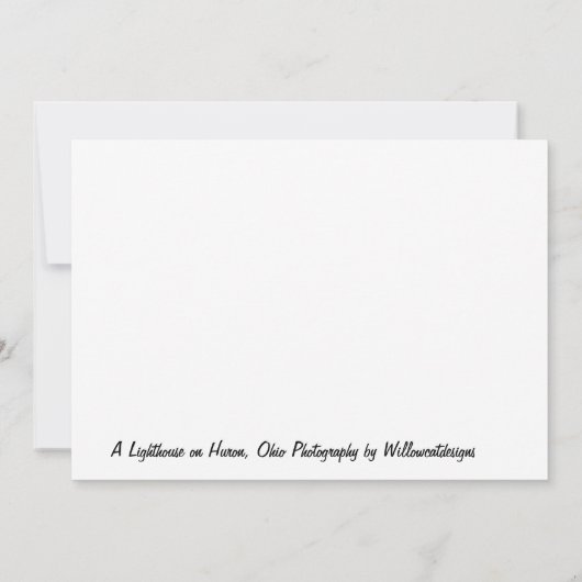 オハイオ写真の灯台オンフロン サンキューカード (裏面)