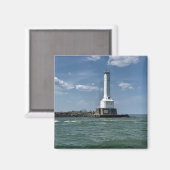 オハイオ写真家ヒューロンのライトハウス マグネット (正面/裏面)