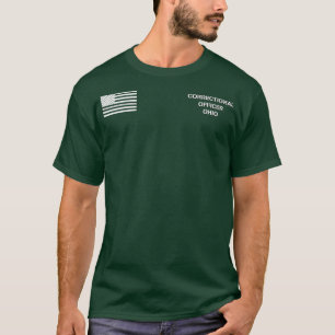 オハイオ刑務官薄い灰色の線フラグ Tシャツ