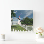 オハイオ北西部のマーブルヘッドライトハウス スクエア壁時計 (ホーム)