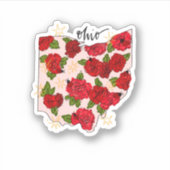 オハイオ図解入りの、写真付きの州シール シール (正面)