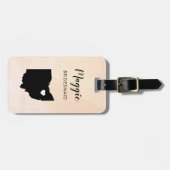 オハイオ地図ラゲッジタグ、ウェディングパーティーへようこそ ラゲッジタグ (正面横)