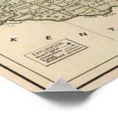 オハイオ地図 ポスター (角)