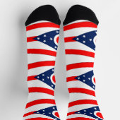 オハイオ地球に優し州旗を持つ女性用靴下 ソックス (上部)