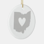 オハイオ型灰色ハートブケイエラブグレイ セラミックオーナメント (右)