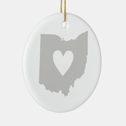 オハイオ型灰色ハートブケイエラブグレイ セラミックオーナメント (右)