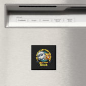 オハイオ太陽のエクリプス2024年4月8日Sun Getting Moone マグネット (インサイチュ (食洗機))