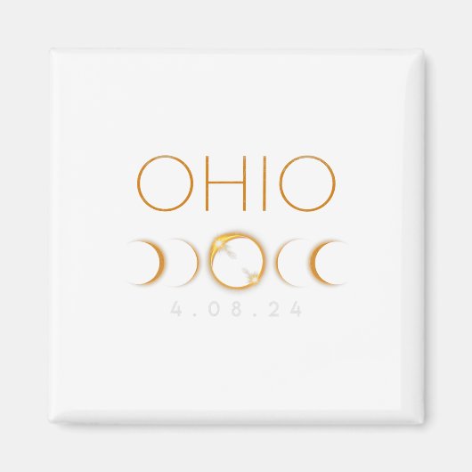 オハイオ太陽のトタル日食2024年4月8日オハイオ太陽のE マグネット (正面)