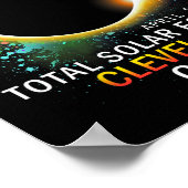 オハイオ太陽のトタル日食2024年4月8日 ポスター (角)