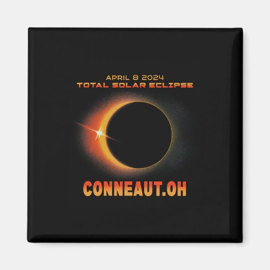オハイオ太陽のトタル日食2024 マグネット (正面)