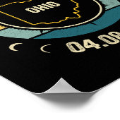 オハイオ太陽のトタルEclipse 2024アメリカのトータリティAp ポスター (角)