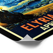 オハイオ太陽のトタルEclipse 2024星空の夜バンGog ポスター (角)