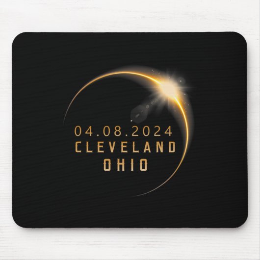 オハイオ太陽のトタルEclipse 2024 – オハイオ太陽のEclipse マウスパッド (正面)