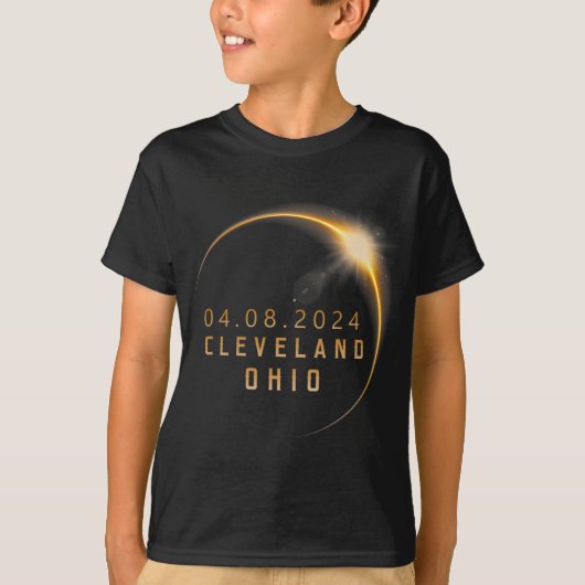 オハイオ太陽のトタルEclipse 2024 – オハイオ太陽のEclipse Tシャツ (正面)