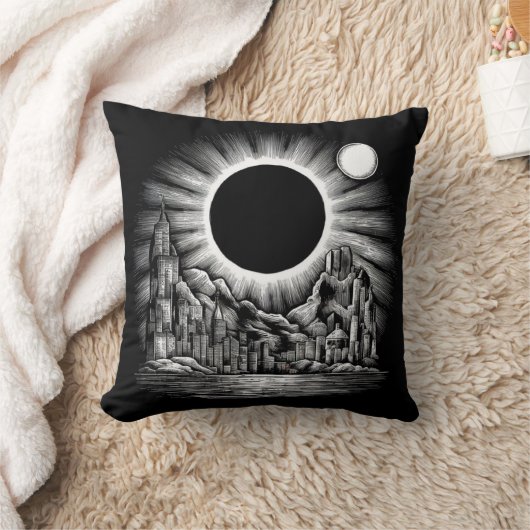 オハイオ太陽の州の皆既食4月 クッション (ブランケット)