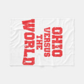 オハイオ対世界 フリースブランケット (正面(横))