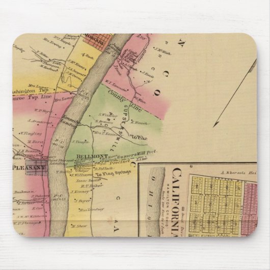 オハイオ川と谷の上部 マウスパッド (正面)