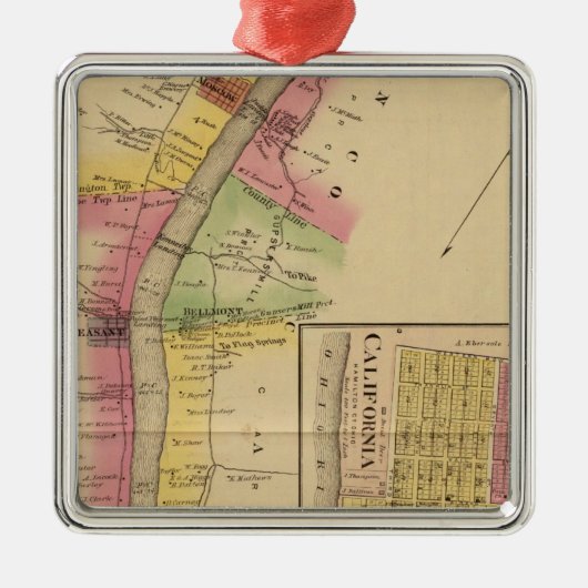 オハイオ川と谷の上部 メタルオーナメント (正面)