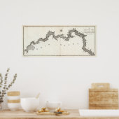 オハイオ川の一般的な地図、プレート3世 ポスター (キッチン)