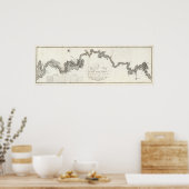 オハイオ川の総合地図 ポスター (キッチン)