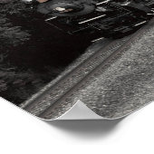 オハイオ川沿いのヴィンテージ蒸気列車 ポスター (角)