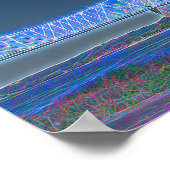 オハイオ川電気線Ptを渡る橋の交差点 ポスター (角)