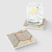 オハイオ州およびインディアナの郡地図 ストーンコースター (横)