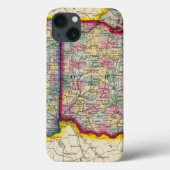 オハイオ州およびインディアナの郡地図 Case-Mate iPhoneケース (裏面)