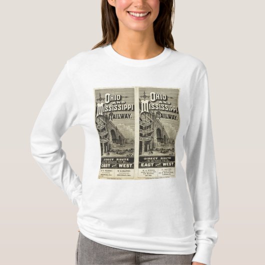 オハイオ州およびミシシッピーの鉄道 Tシャツ (正面)