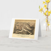 オハイオ州およびミシシッピー川の地図1861年 カード (黄色い花)