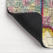 オハイオ州とインディアナ州の郡地図 マウスパッド (コーナー)