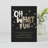 オハイオ州どんなおもしろいの黒の休日のパーティの招待状 招待状 (スタンド正面)