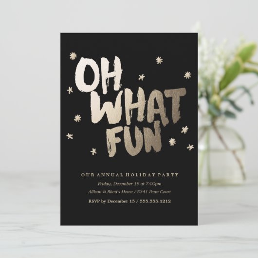 オハイオ州どんなおもしろいの黒の休日のパーティの招待状 招待状 (スタンド正面)