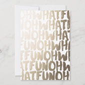 オハイオ州どんなおもしろいの黒の休日のパーティの招待状 招待状 (裏面)