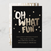 オハイオ州どんなおもしろいの黒の休日のパーティの招待状 招待状 (正面/裏面)