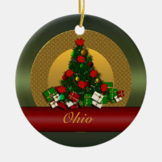 オハイオ州のクリスマスツリーのオーナメント セラミックオーナメント