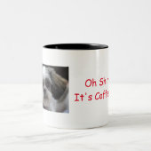 オハイオ州のシーズー(犬) TZUそれはコーヒー時間です ツートーンマグカップ (中央)