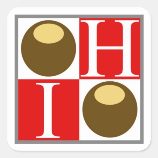 オハイオ州のバッキーナットシール誇りを持った スクエアシール (正面)