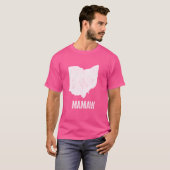 オハイオ州のママウ オハイオのシルエット 最高のおばあちゃん Tシャツ (正面フル)