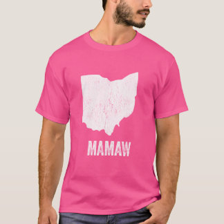 オハイオ州のママウ オハイオのシルエット 最高のおばあちゃん Tシャツ