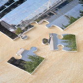 オハイオ州のローブリングサスペンションブリッジ。 ジグソーパズル (側面)