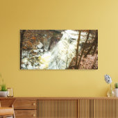 オハイオ州の冬のブランディワイン滝 キャンバスプリント (インサイチュ (リビング))