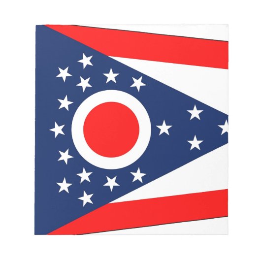 オハイオ州の国家の旗が付いているメモ帳 ノートパッド (正面)