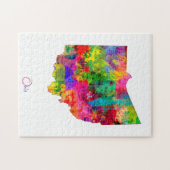 オハイオ州の地図 ジグソーパズル (横)